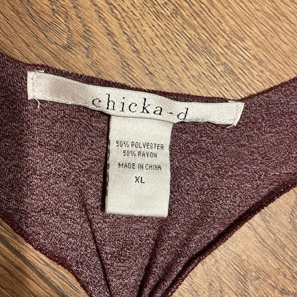 Chica-d Brand Texas A&M Racerback Tunic in Maroon (XL) - Picture 2 of 5